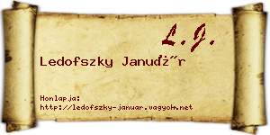 Ledofszky Január névjegykártya